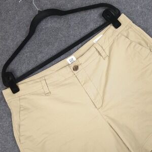 GAP City Shorts Khaki Tan Women Size 12 Flat‎ Front Casual Chino